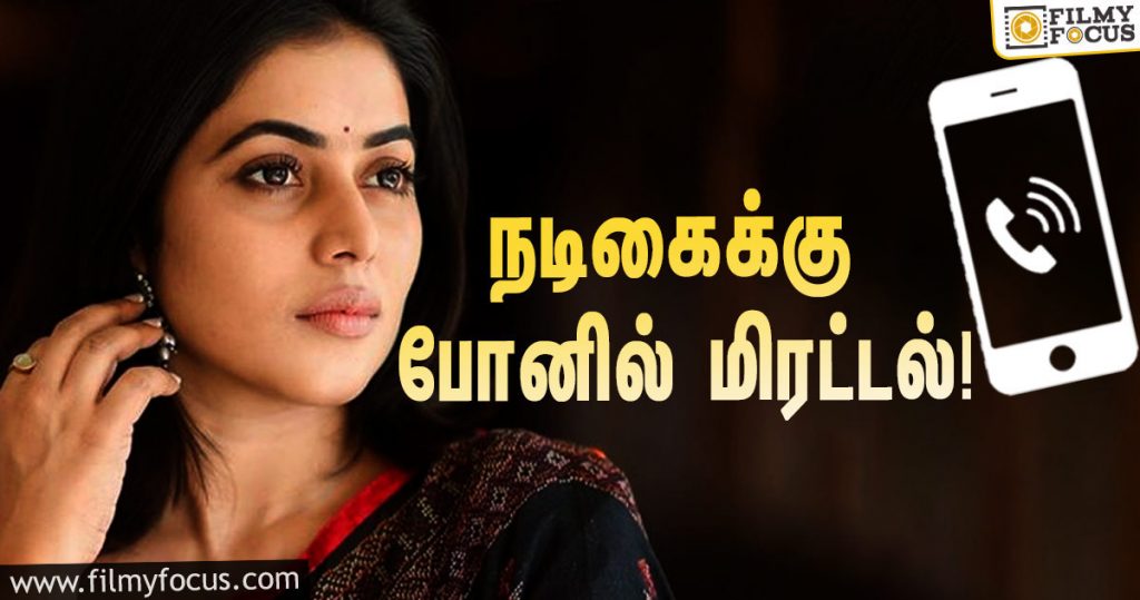 actor poorna threatened on phone call